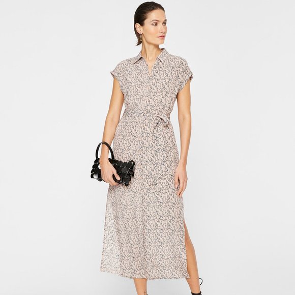 danielle dress club monaco Club Monaco Blue Stripe Danielle Silk Dress In Size 00